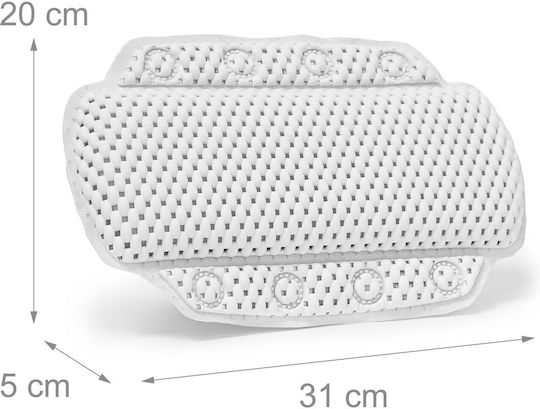 Relaxdays Antiderapant pentru cadă cu ventuze Alb 20x31εκ.