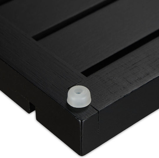Relaxdays Antiderapant pentru cadă cu ventuze Negru 40x61εκ.