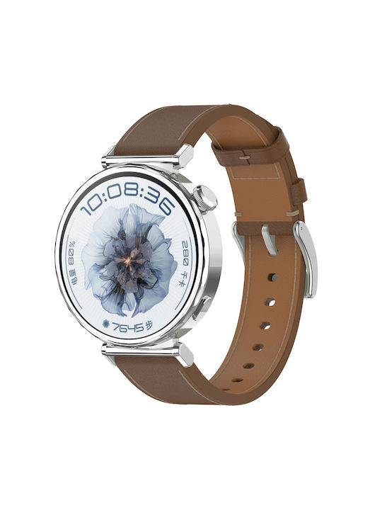 Techsuit Λουράκι Καφέ (Huawei Watch GT4/GT5 41mm / GT5 Pro 42mm)