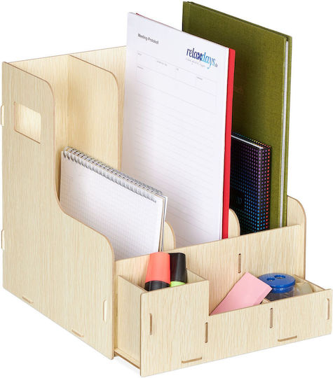 Desk Organizer Made Mdf 27 X 24 X 31.5 Cm Light Brown