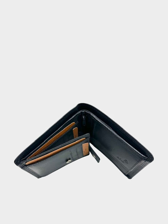 Leather Men's Wallet Classic with RFID Blue