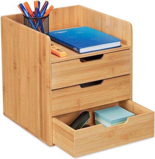 Relaxdays Sertar de birou 3 Locuri 30cmx31cmx33cm