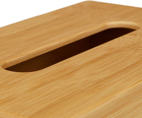 Relaxdays Wooden Napkin Holder Beige 8.5x27.5x15.5cm