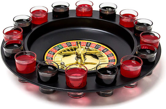 Relaxdays Roulette Game 16 Shot Glasses Multicolor