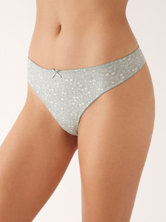 Βαμβακερά Γυναικεία Slip 3Pack Ροζ Και Πράσινο