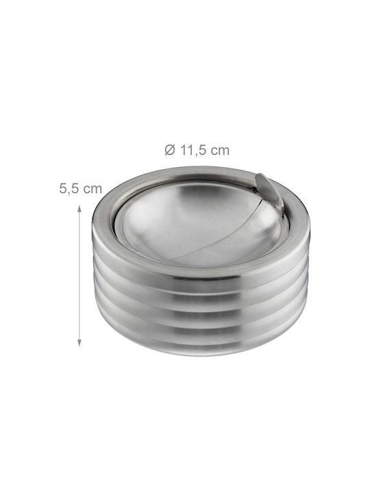 Windproof Ashtray Lid Made Stainless Steel Relaxdays