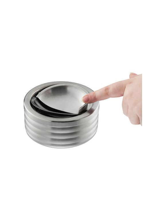 Windproof Ashtray Lid Made Stainless Steel Relaxdays