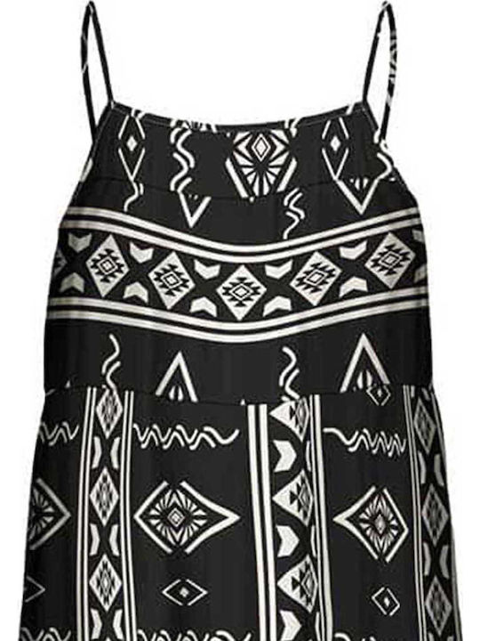 Summer Maxi Dress with Ruffles Wrap Black