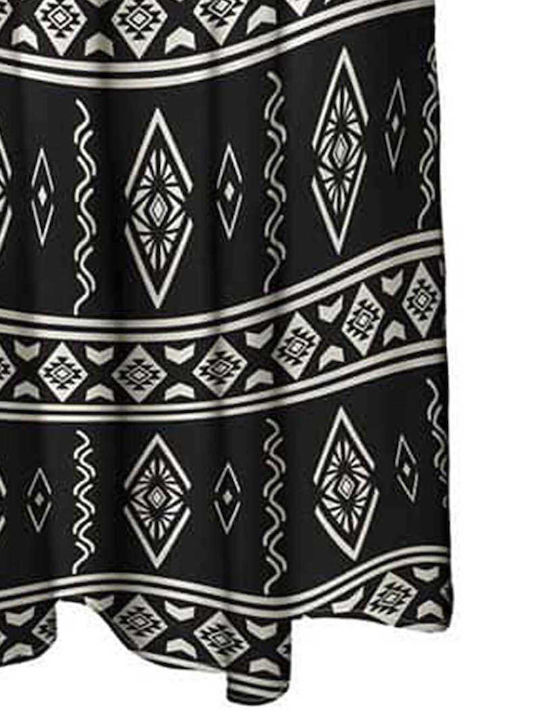 Summer Maxi Dress with Ruffles Wrap Black