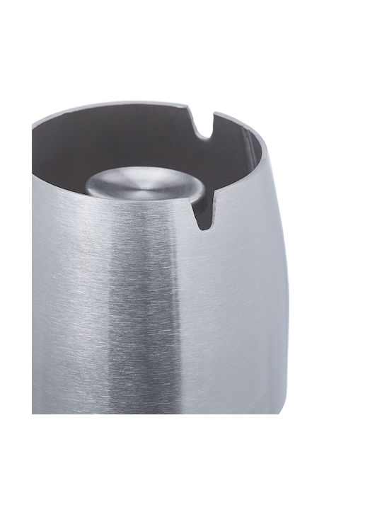 Stainless Steel Ashtray Lid Wind-resistant Modern Gray 9 X 7.5 Cm