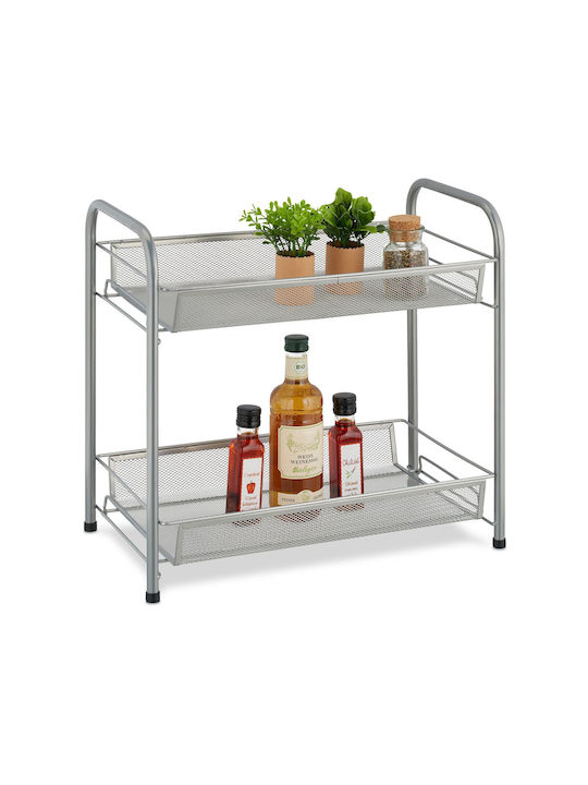 Relaxdays Επιτραπέζια Βάση Μεταλλική 44.5x48x27εκ. Γκρι