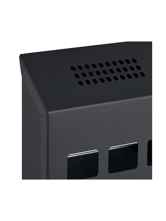 Outdoor Ashtray Dimensions 32.5 X 15 X 6 Cm Black Relaxdays