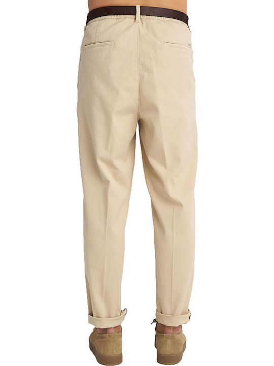 Culton Trousers Elastic in Tapered Line Beige