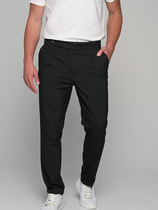 Prestigio Pantaloni Elastic cu Croială Slim Black