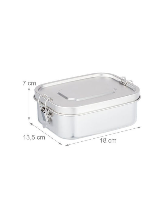 Relaxdays Δοχείο Φαγητού Inox Γκρι 1lt