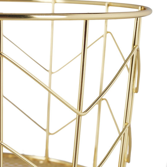 Relaxdays Fruit Bowl Metallic Gold 13x21.5cm