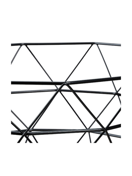 Relaxdays Obstschale Metallisch Schwarz 14.5x28x28cm