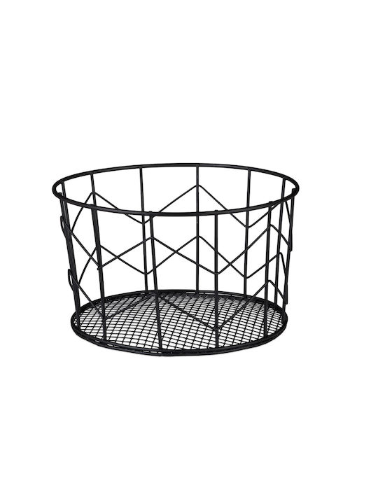 Relaxdays Obstschale Metallisch Schwarz 13x21.5cm