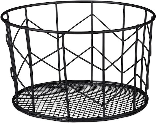 Relaxdays Fruitieră Metalic Negru 13x21.5buc