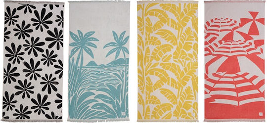 Nef-Nef Homeware Amalfi Cotton Coral with Fringes 170x90cm