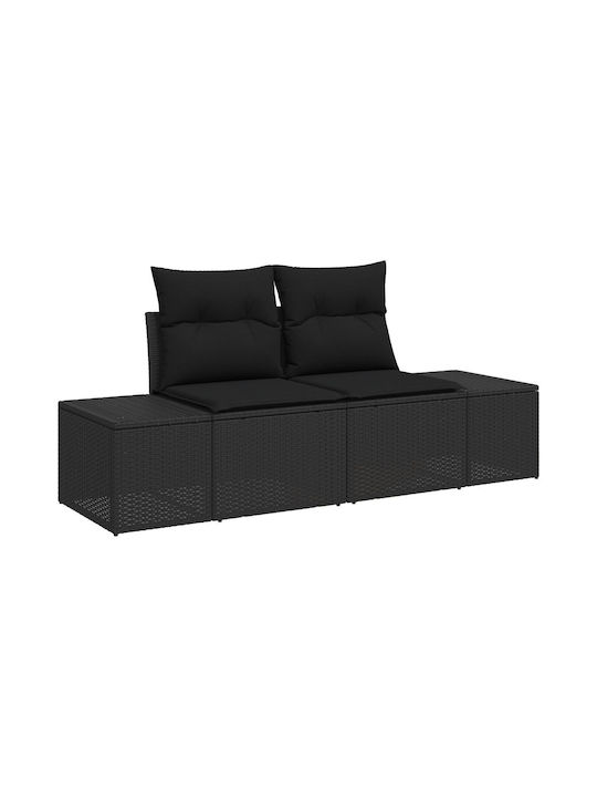 Living room Four-Seater Sofa Outdoor Rattan with Pillows 55x62x69cm