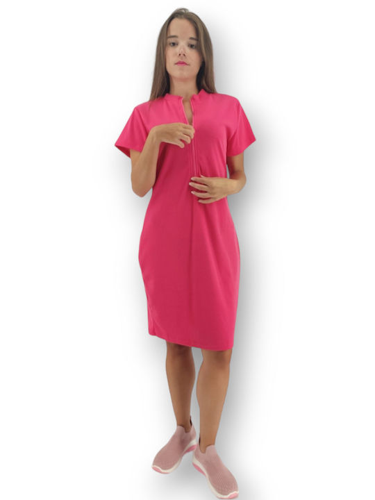 Sommer Mini Damenkleid Fuchsie