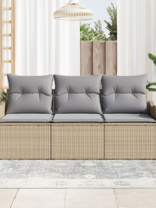 Tree-Seater Sofa Outdoor Rattan with Pillows 55x62x69cm