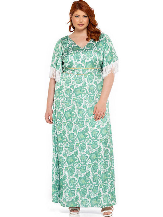 Rochie De Vară Maxi Pentru Nuntă Botez Verde