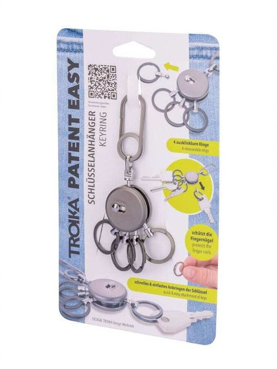 Troika Kyr80/gm Keychain "patent Easy" Matte Grey