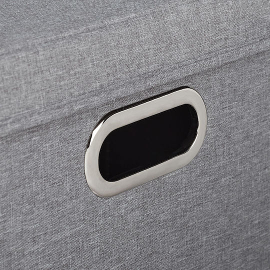 Relaxdays Storage Basket Fabric with Lid Gray 25lt 2pcs