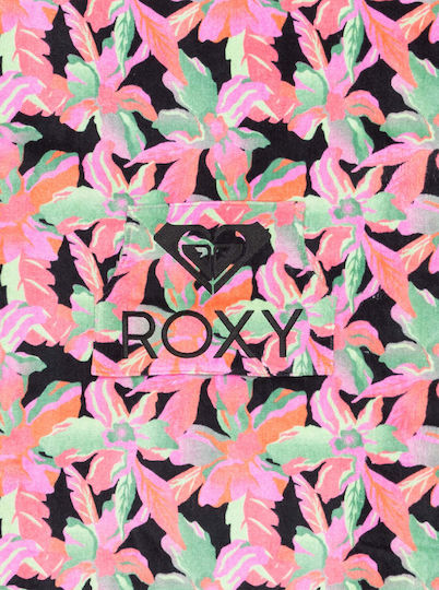 Roxy Kids' Stay Magical Girls Poncho Towel 105x73cm Anthracite Moves Floral Ergaa03208-kvj6