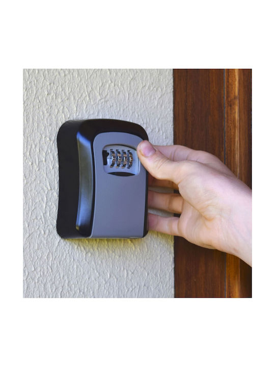 Thirard Wall-mounted Combination Key Holder Metallic with Combination Dial 11.5x4x9.4cm