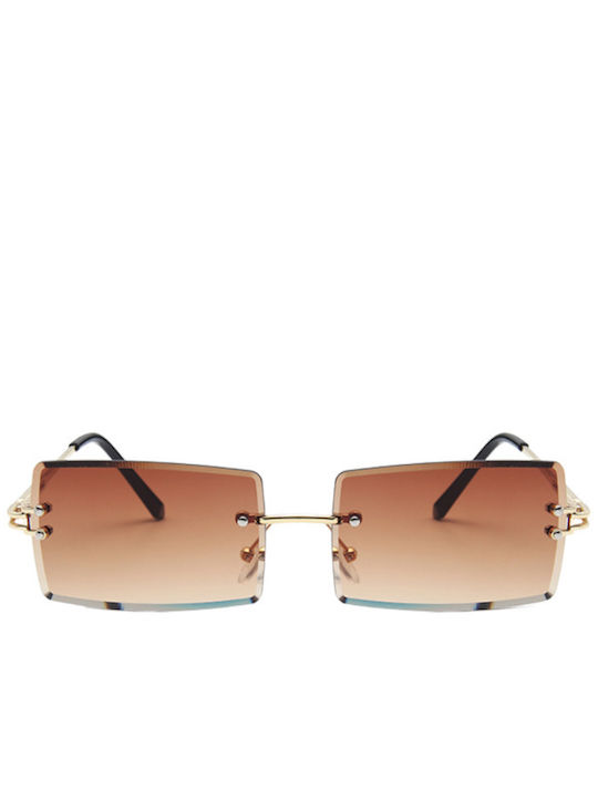 SeeVision Women's Sunglasses with Black Plastic Frame and Brown Gradient Lens 50106-BROWNOMBRE