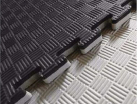 Viking Double Sided EVA Gym Floor Puzzle Mat Black 100x100x3cm