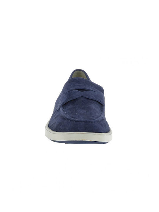 Men's Suede Moccasins Blue