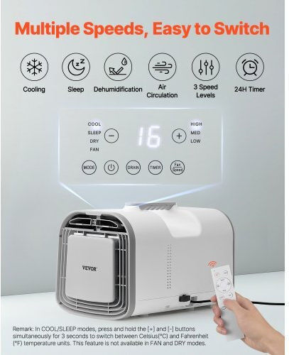 Vevor Φορητό Κλιματιστικό 4250 BTU μόνο Ψύξης