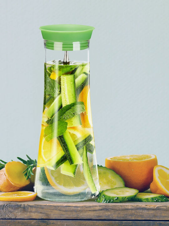 Relaxdays Cristal Carafă de Servire 10buc cu Dop Gri 1000ml 1buc