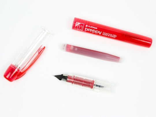 Platinum Preppy Writing Pen Medium 0.5mm made of Plastic with Red Ink