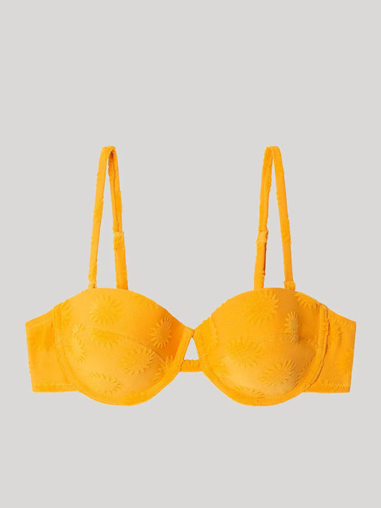 Strapless Bikini Top Mustard