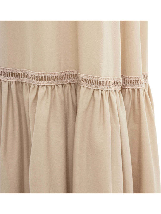 DRESS Καλοκαιρινό Maxi Φόρεμα Μπεζ