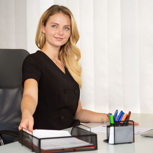 Document Tray Handles Metal Black 8.5 X 26 X 33.5 Cm