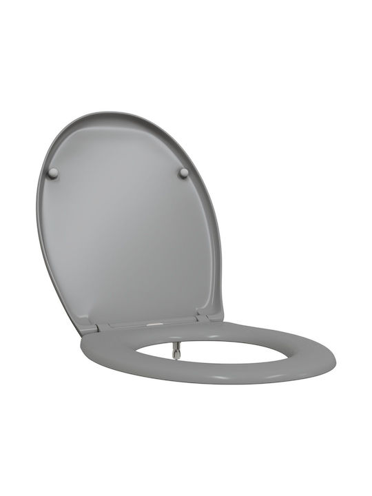 vidaXL Plastic Soft Close Toilet Seat Gray 37cm