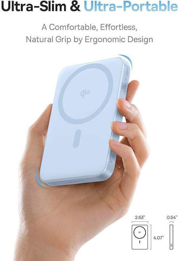 Baseus PicoGo MagSafe Qi2 Power Bank 5000mAh 20W με Θύρα USB-C Power Delivery Μπλε