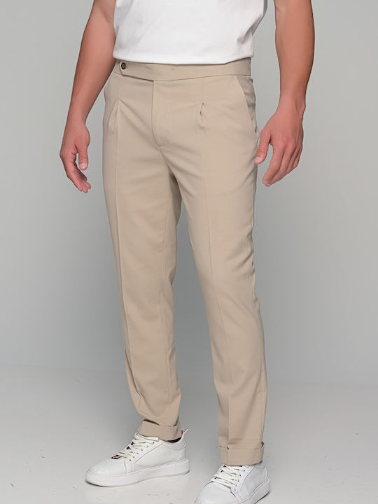 Prestigio Men's Summer Suit Slim Fit Beige