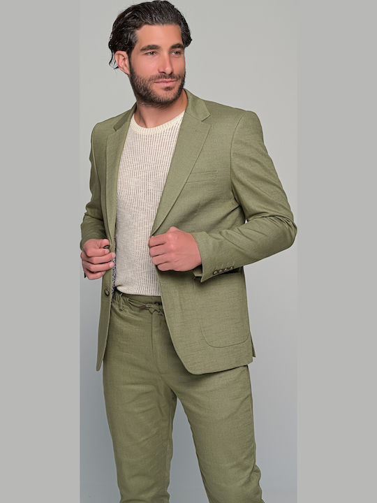 Men's Summer Suit Slim Fit Khaki