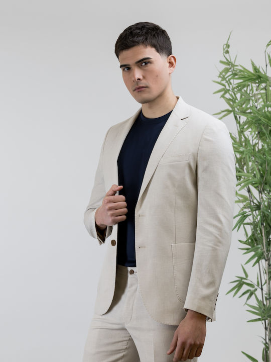 Men's Summer Suit Slim Fit Beige