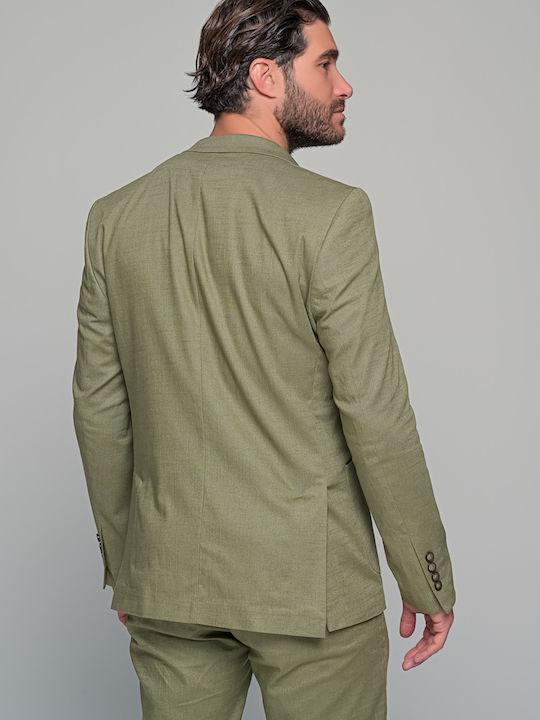 Men's Summer Suit Slim Fit Khaki