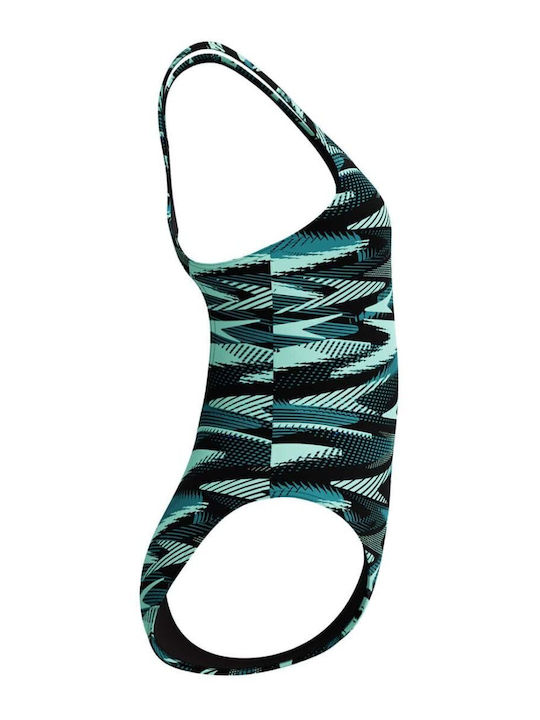 Hyperboom Allover Medalist Activewear Swimsuit Dark Teal  Green