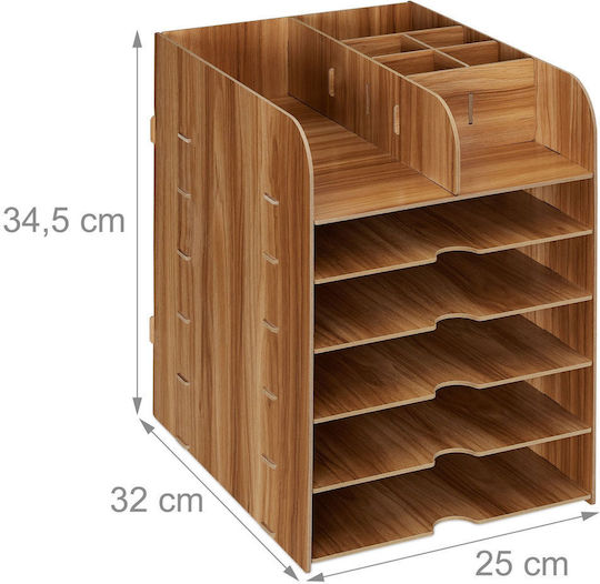 Office Organizer 12 Storage Compartments Made Of MDF 34.5 X 25 X 32 Cm