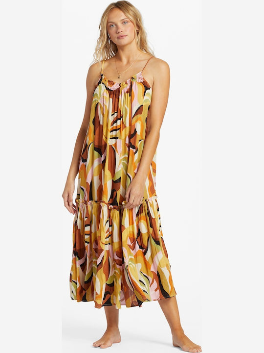 Sommer Midi Damenkleid mit Rüschen